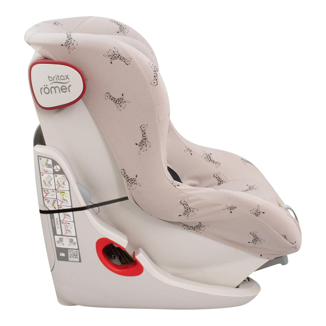 JYOKO Kids Universalbezug aus Baumwolle für Autositz, mit Kopf (Giraffe), Giraffe