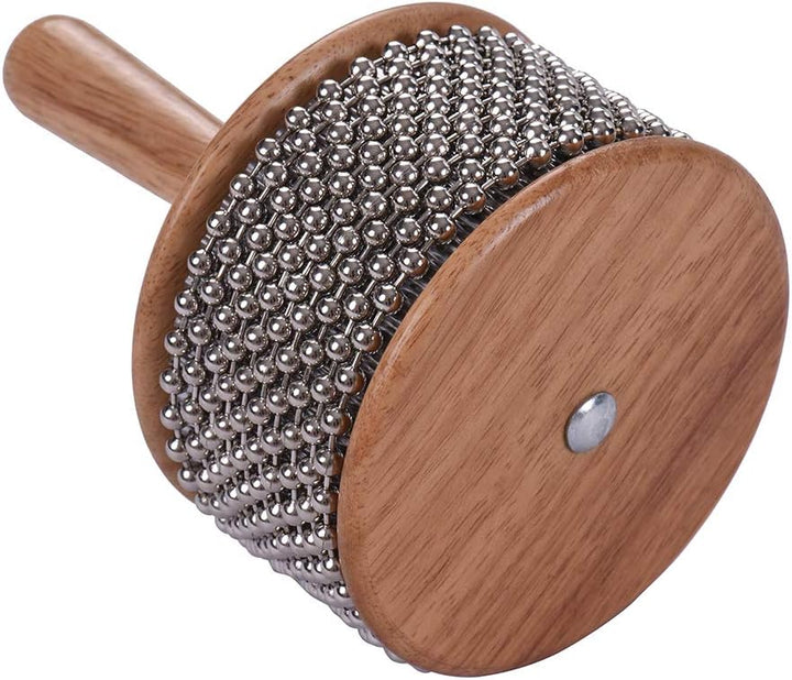 Bontannd 1 Stück Holz Cabasa Metall Perlen Kette & Zylinder Pop Hand Shaker Percussion Instrument Fü