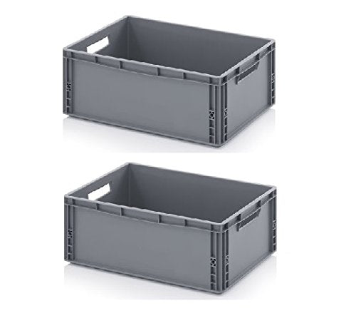 Auer Packaging 2x Eurobehälter 60 x 40 x 22 inkl. gratis Zollstock 2er Set