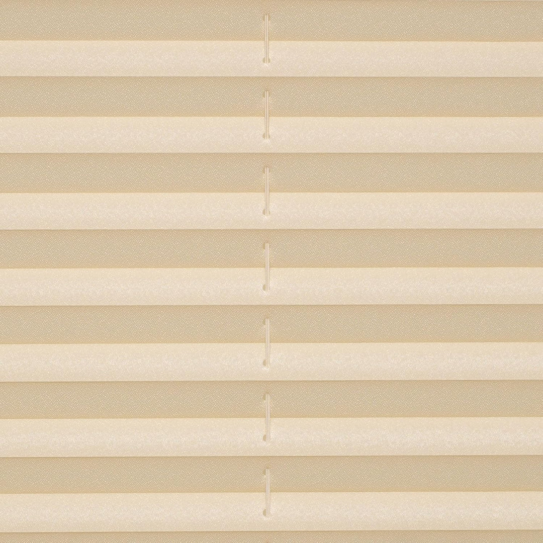 Liedeco® Plissee verspannt mit Klemmträger; 60 x 130 cm Ecru (beige) (BxH); lichtdurchlässig Blickdi