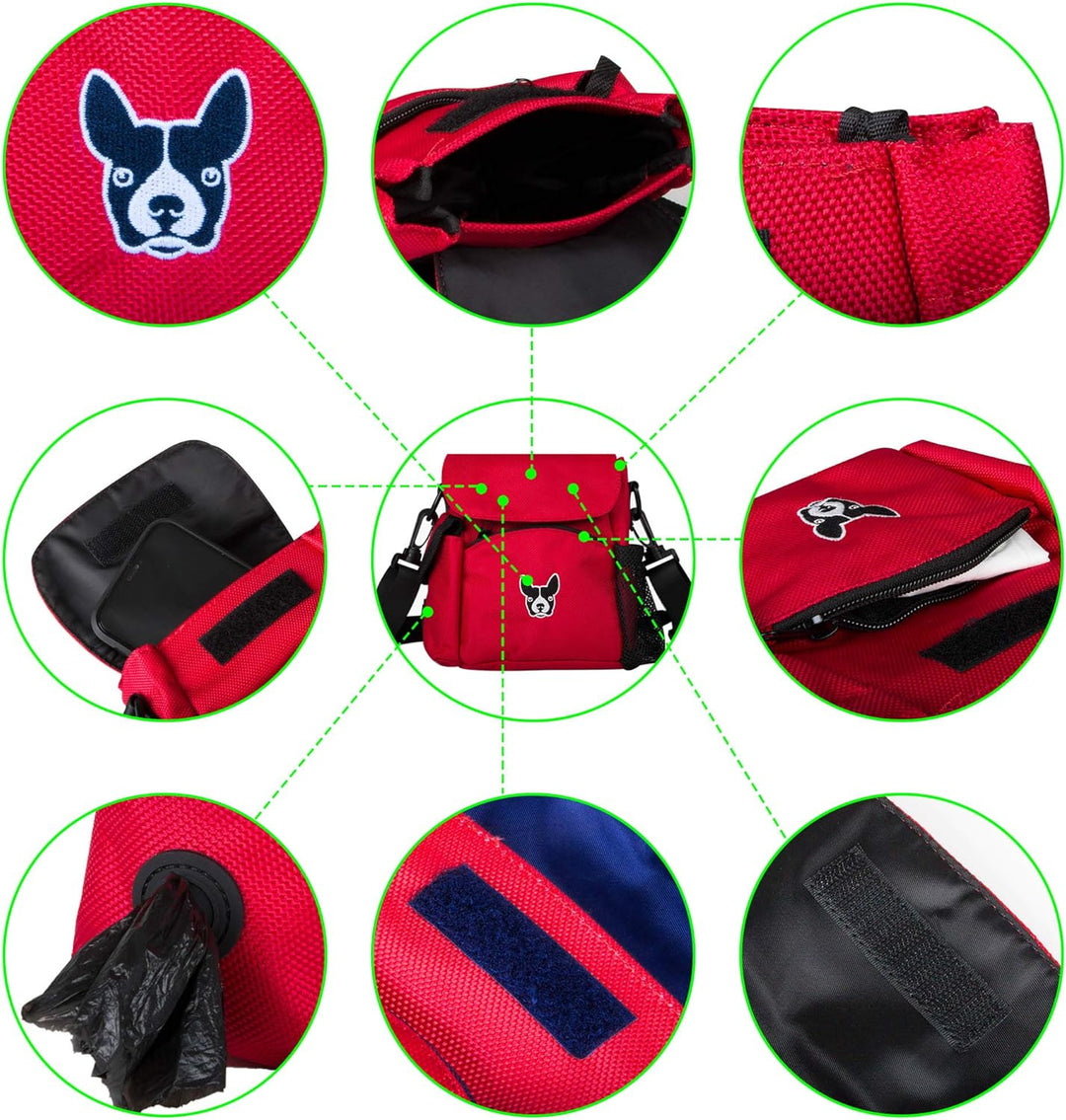 Hundefreund Futtertasche | Kleine Damen Handtasche für Leckerlis und Hundespielzeug | Leckerlitasche