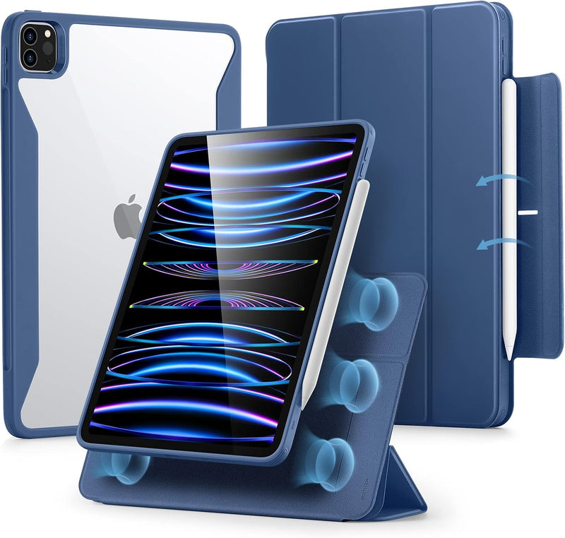ESR für iPad Pro 11 Hülle Hybrid, iPad 11 Pro Hülle (2022/2021) mit Pencil Halter, Abnehmbare Magnet