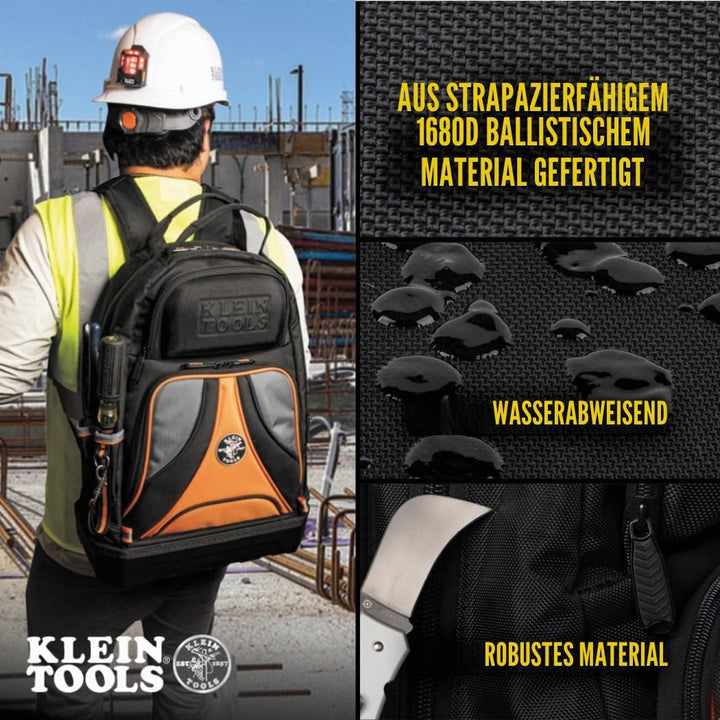 Werkzeugtasche Rucksack Heavy Duty Tradesman Pro Tool Organizer Tool Carrier mit 39 Taschen und gefo