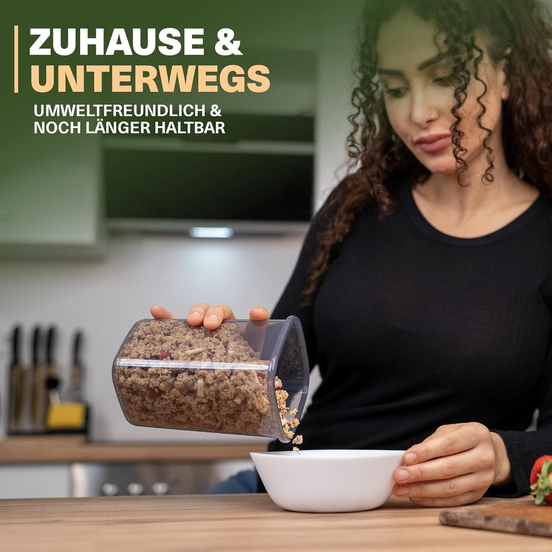 VIWARES Vorratsdosen mit Deckel | 12er Vorratsbehälter Set | BPA-FREI | Zur Müsli Mehl und Zucker Au