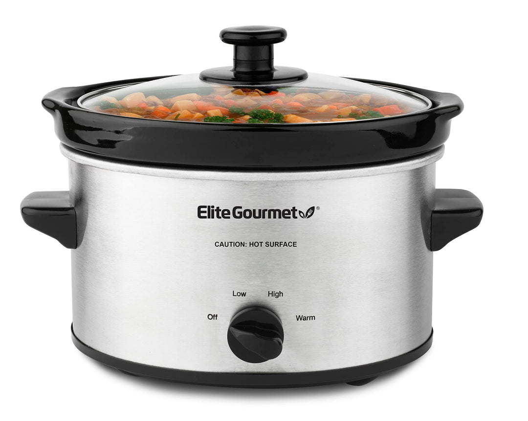Elite Gourmet MST-275XS Schongarer, elektrisch, oval, einstellbare Temperatur, Vorspeisen, Saucen, E