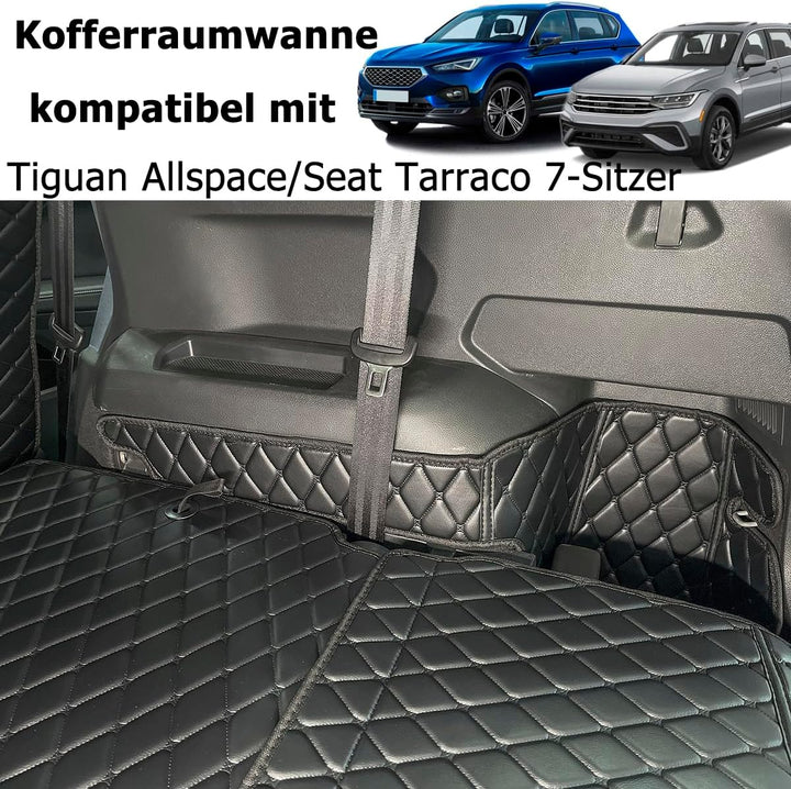 Kofferraumwanne kompatibel mit VW Tiguan Allspace/Seat Tarraco 7-Sitzer 2017-2025 | Kofferraummatte