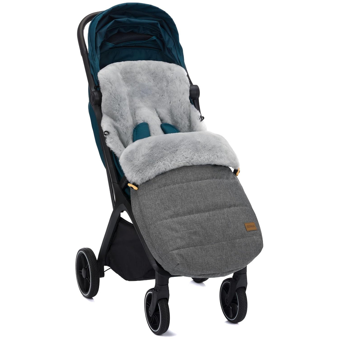 Fillikid Lammfellfusssack Bernina, Kinderwagen, Buggy Grau, Grau