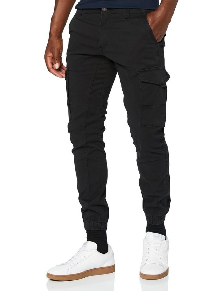JACK &amp; JONES Male Cargo-Hose Slim Fit Cargo-Hose 27W / 30L Schwarz, 27W / 30L Schwarz
