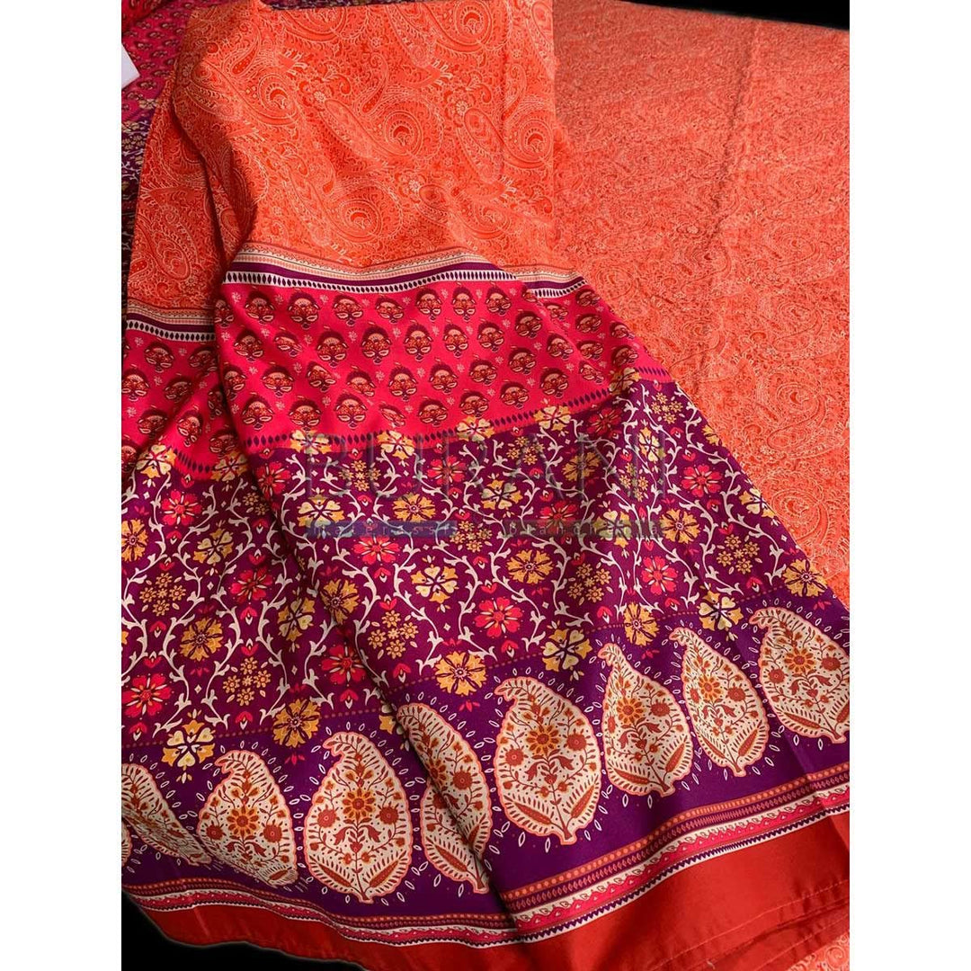Bassetti Foulard, Baumwolle, ORANGE, 350x270