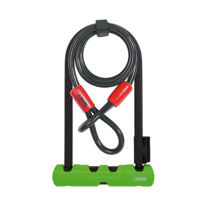 ABUS Bügelschloss Ultra 410 + SH34-Halterung + Sicherungskabel Cobra 10/120 - Fahrradschloss mit Run