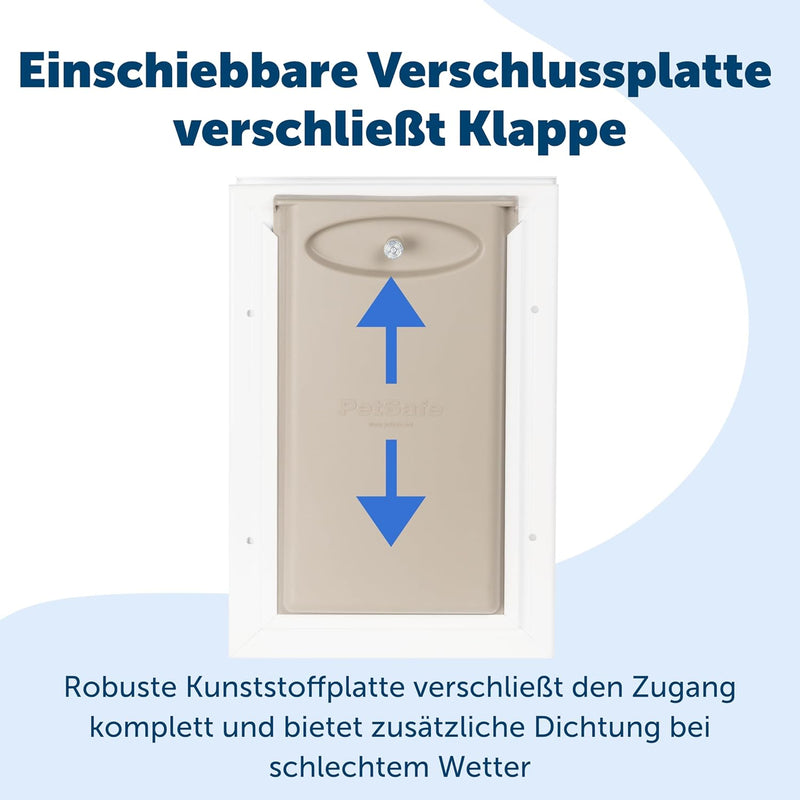 PetSafe Staywell Aluminium Hundeklappe, Langlebiger Aluminium-Rahmen, Magnetverschluss, Für Hunde bi