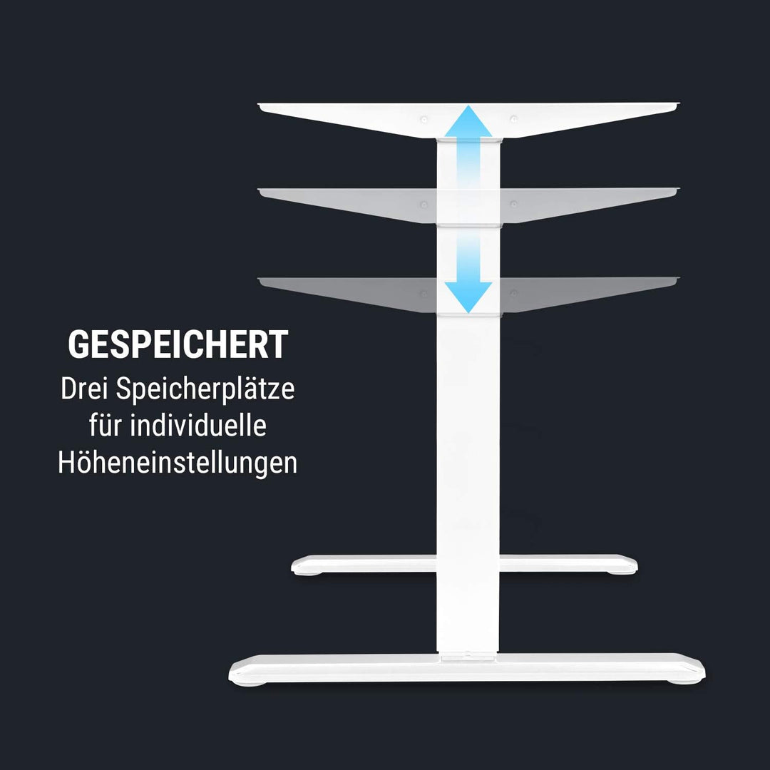 Oneconcept Schreibtisch, Elektrisch Höhenverstellbarer Schreibtisch, Sitz- & Stehtisch, Elektrischer