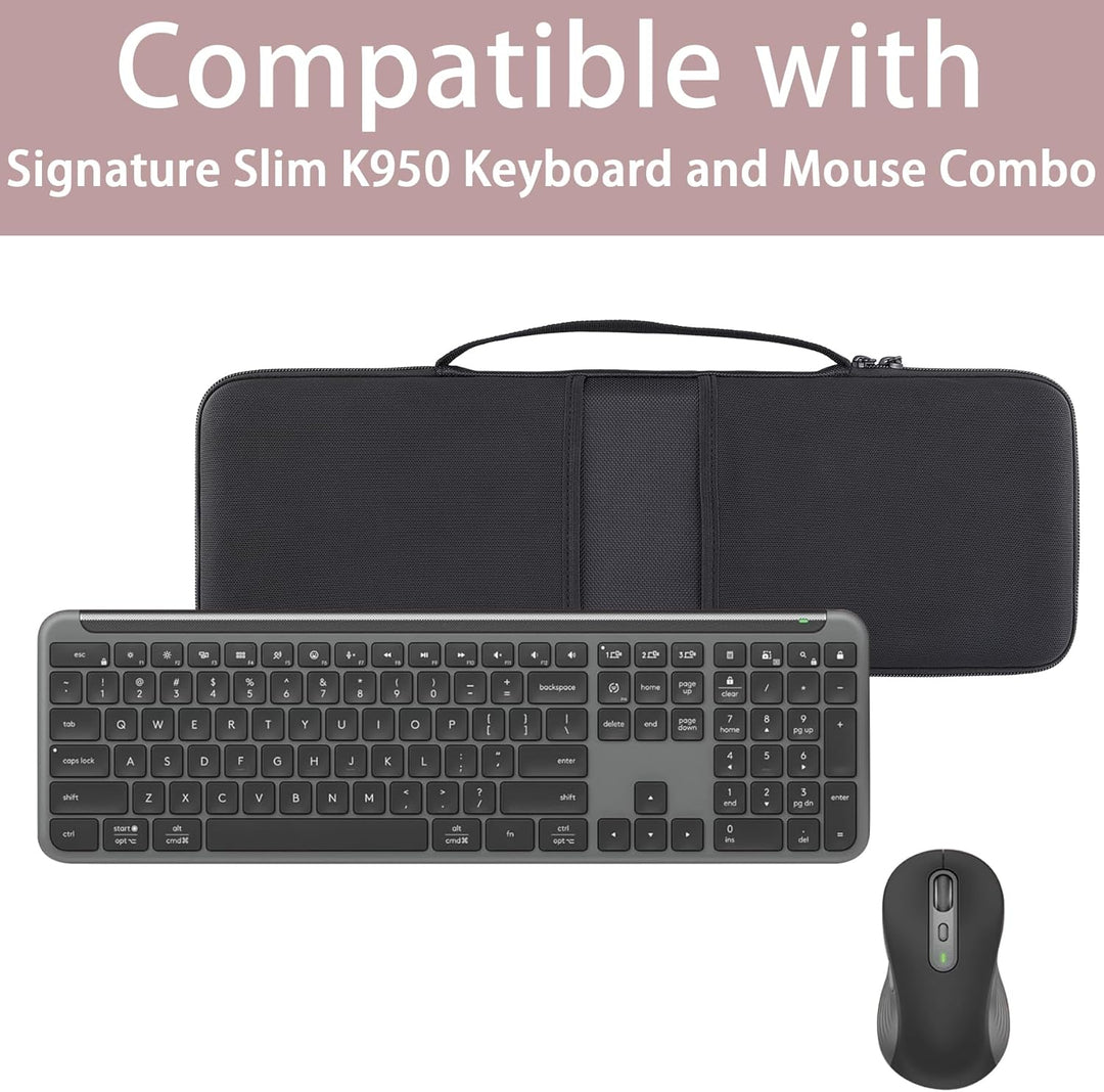 co2CREA Case Harte Reiseschutzhülle Etui Tasche kompatibel mit Logitech Signature Slim K950 kabellos