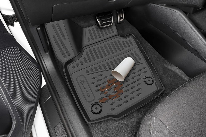 Element Passgenaue Premium Antirutsch Gummi Fussmatten - Toyota Aygo