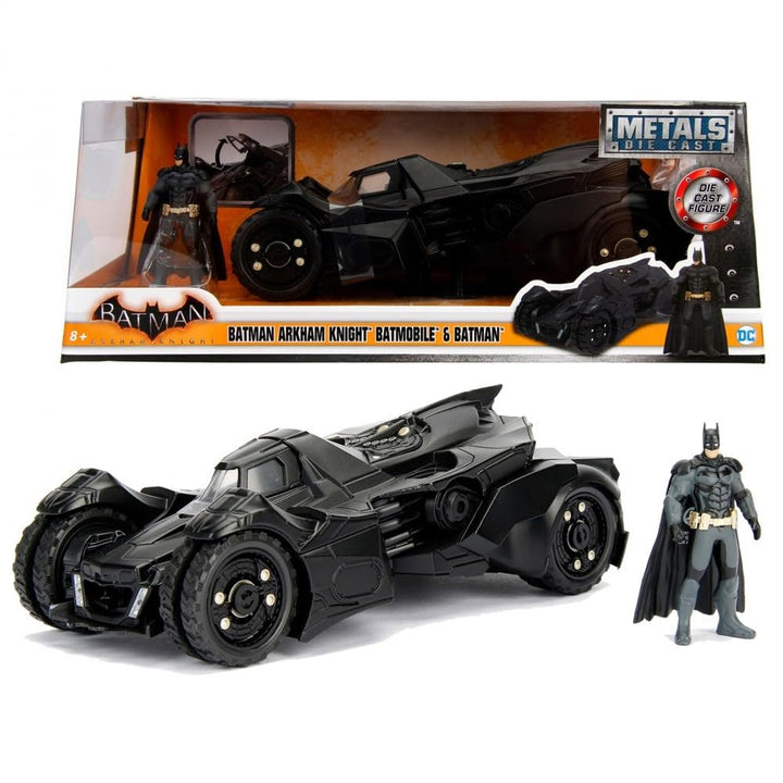 Jada Toys 253215004 Arkham Knight Batmobil, hochdetailiertes 1:24 Modellauto inkl. Batman-Figur, Coc