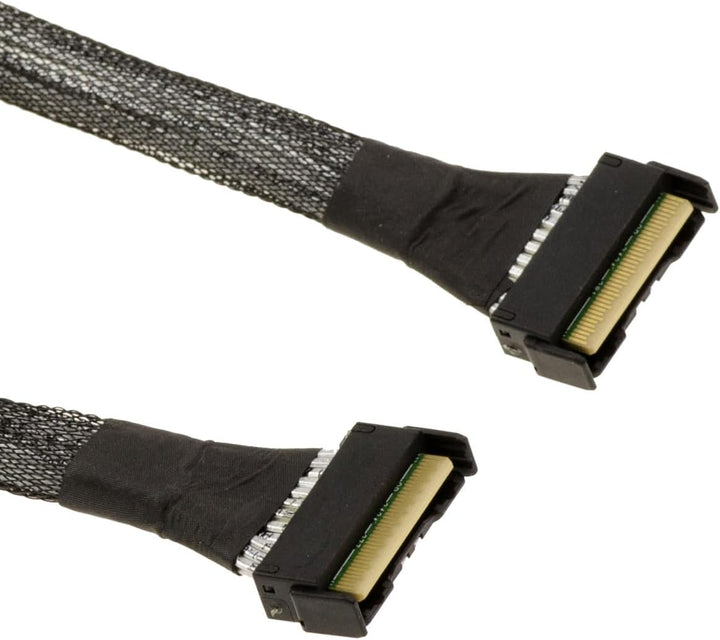 KALEA-INFORMATIQUE PCIe 5.0 Kabelkabel mit MCIO 8i 74 Pin Stecker auf Stecker Länge 80cm. MCIO 74 Pi