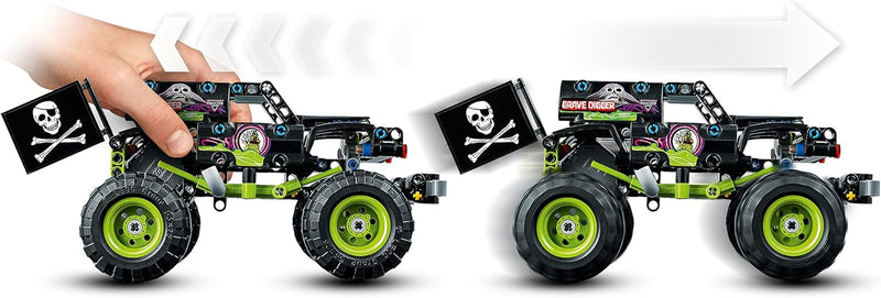 LEGO 42118 Technic Monster Jam Grave Digger Truck, Gelände-Buggy, 2in1 Auto-Set, Spielzeugauto mit R