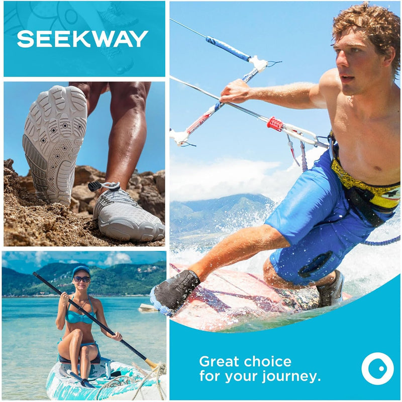 SEEKWAY Wasserschuhe Damen Herren Erwachsene Quick-Dry Aquaschuhe Schwimmen Fluss Pool See Wandern K