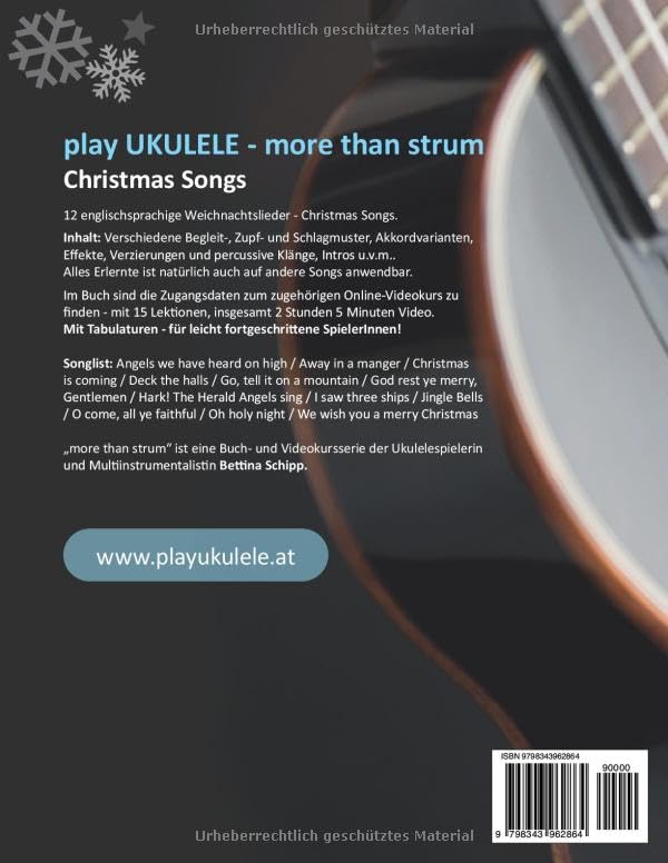 play Ukulele - more than strum - Christmas Songs: Tabs und Videokurs, Taschenbuch