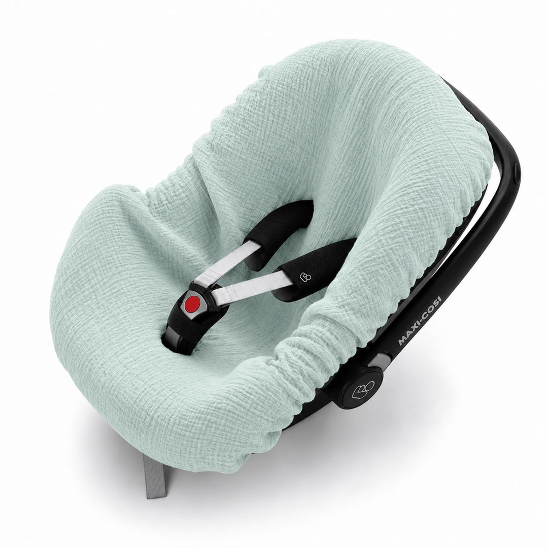 BEZUG Babyschale Sommer Sommerbezug Universal 100% Musselin Baumwolle Schonbezug Babyschalebezug (MU