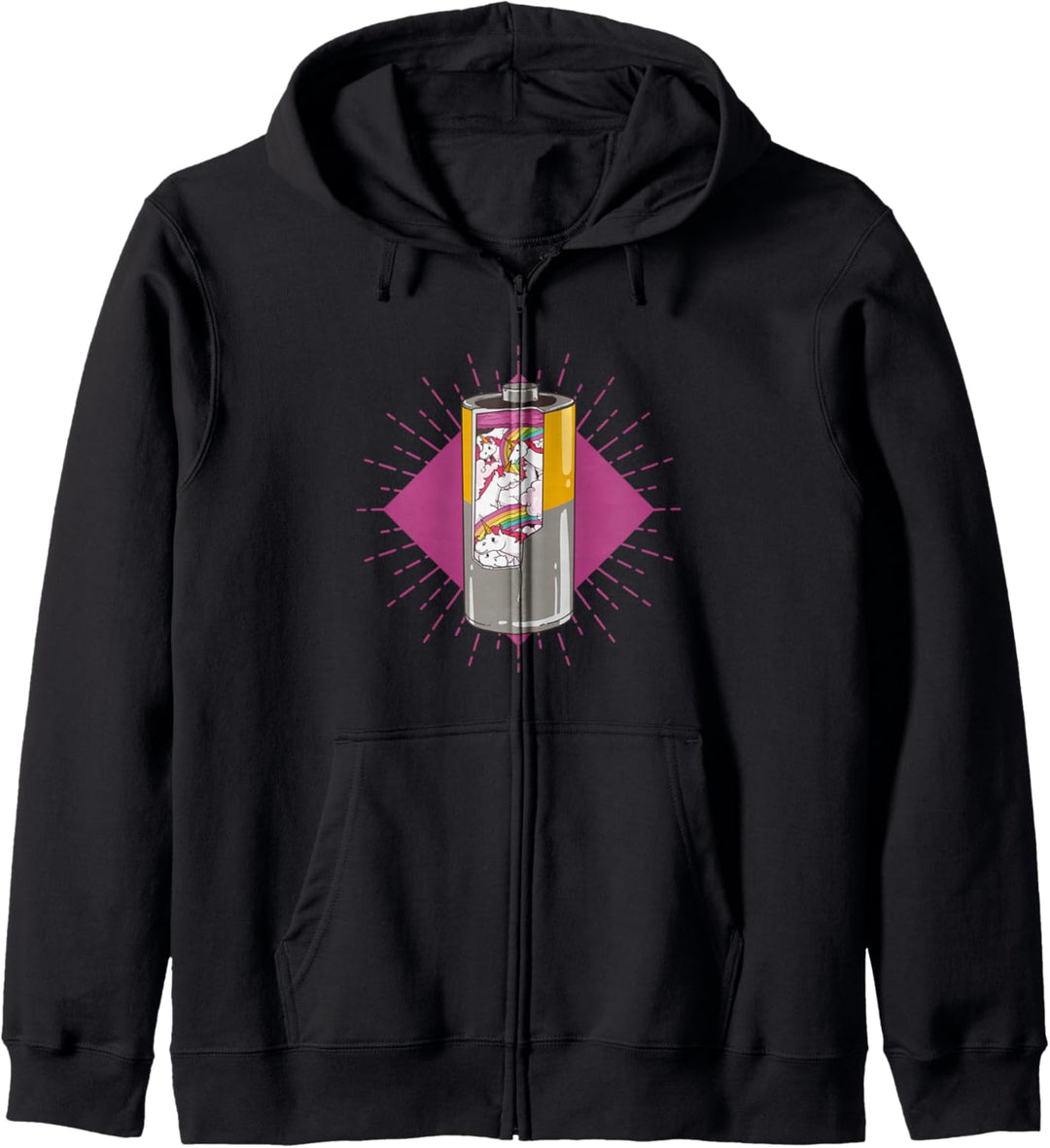 Einhorn Batterie Kapuzenjacke