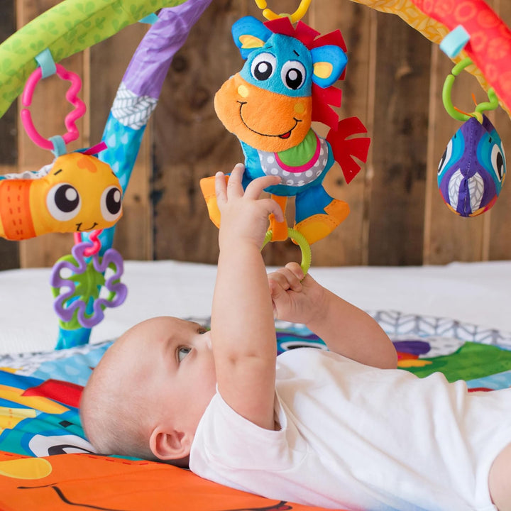 Playgro Erlebnis Spiel- und Krabbeldecke Pferd Klipp Klapp, Mit Musik, Ab 0 Monaten, Mehrfarbig, 402
