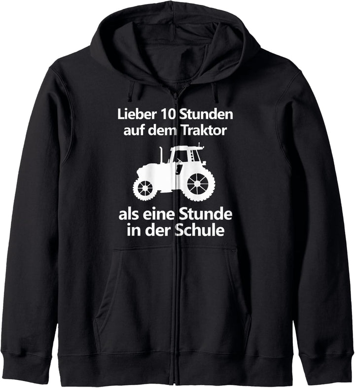 Landwirt Bauer Landwirtschaft Trecker Traktor Schule Kinder Kapuzenjacke