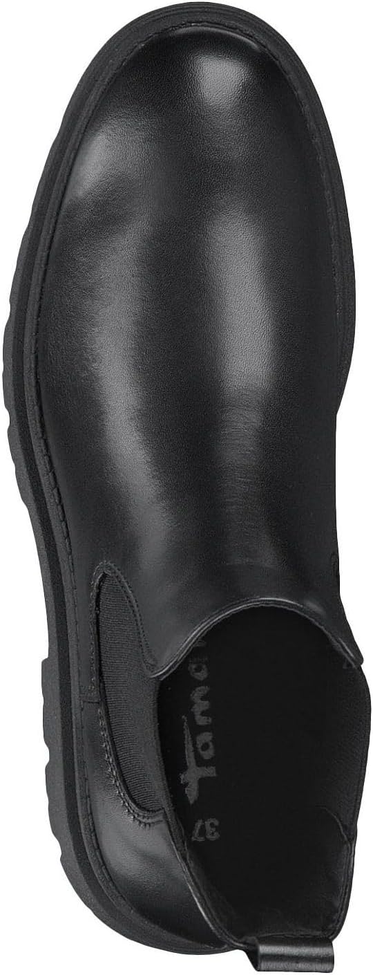 Tamaris Damen Chelsea Boot 1-25492-41 schmal 36 EU Black Leather, 36 EU Black Leather