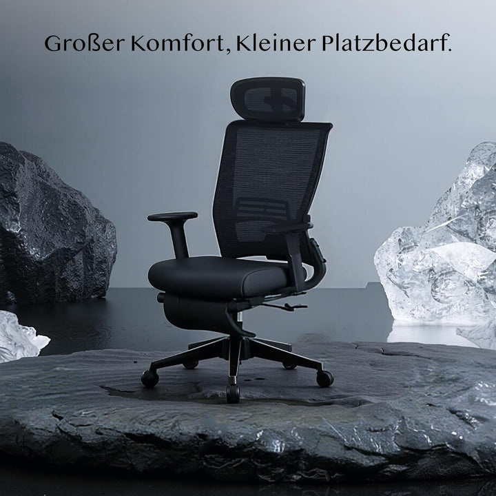 FLEXISPOT Ergonomischer Bürostuhl Foldex, Klappbarer Bürostuhl für Kleine Räume mit Lendenwirbelstüt