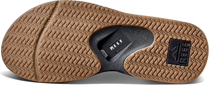 Reef Herren Fanning Flipflop 37.5 EU Black Silver, 37.5 EU Black Silver