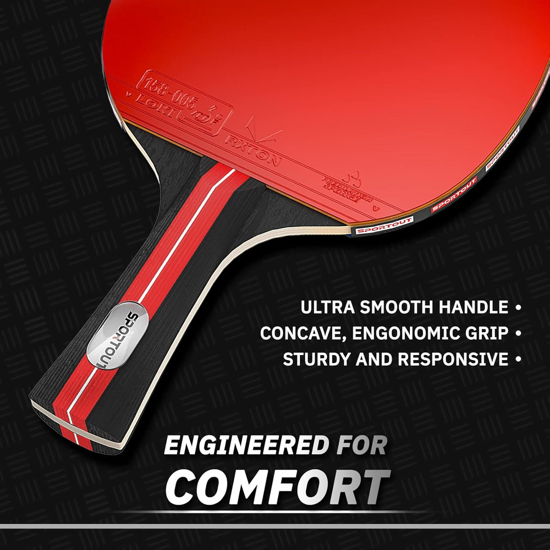 Tischtennisschläger, Tischtennis Set, 2 Tischtennis-Schläger und 3 Tischtennis-Bälle(Logo von Sporto