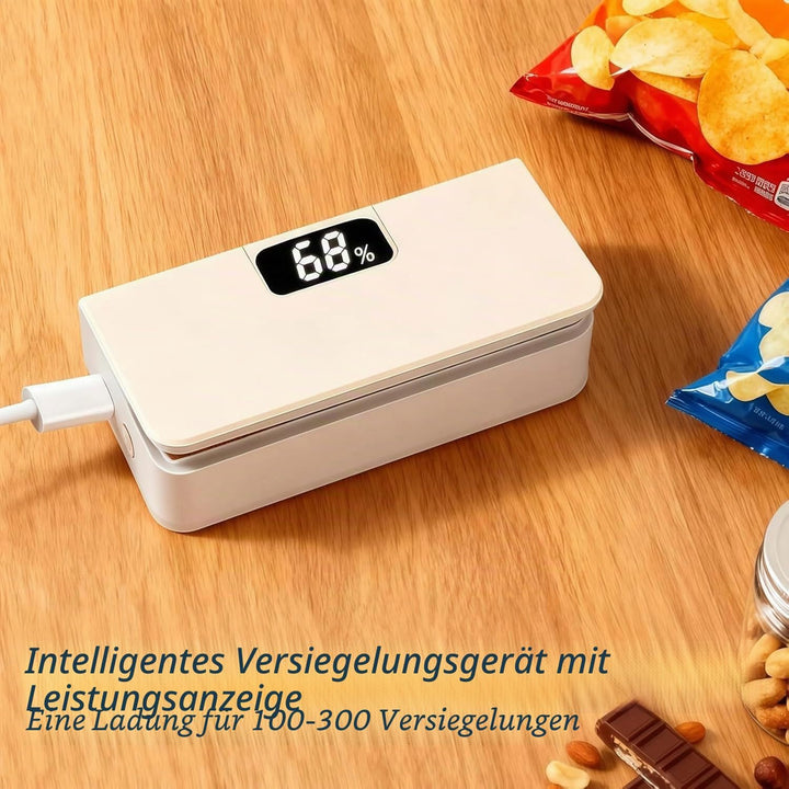 USB-C Rechargeable Mini Bag Sealer, Mini Folienschweissgerät 2 in 1, USB aufladbar Tütenverschweisse