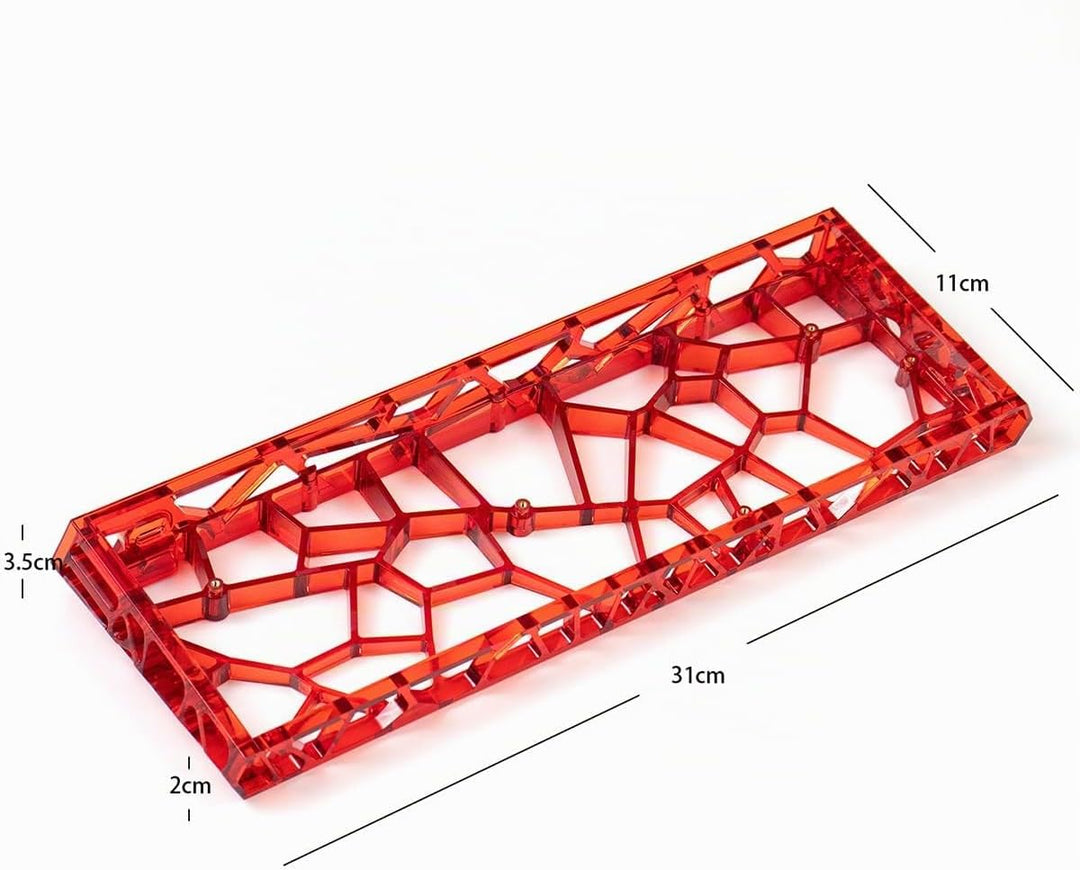 Sumgsn Mechanische Tastatur Gehäuse Transparentes Tastaturgehäuse Kompatibel mit Wooting60/HM66/Mad6