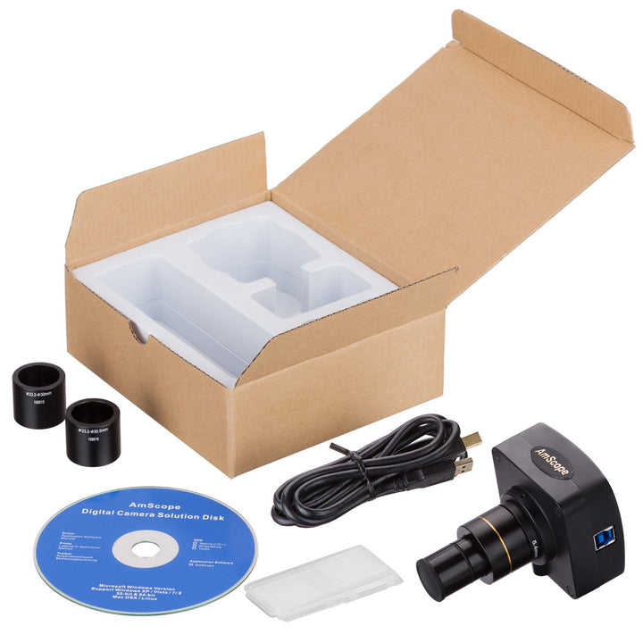 AmScope MU1003-CK 10MP Live Video USB3.0 Digitalmikroskopkamera, Kalibrierungskit