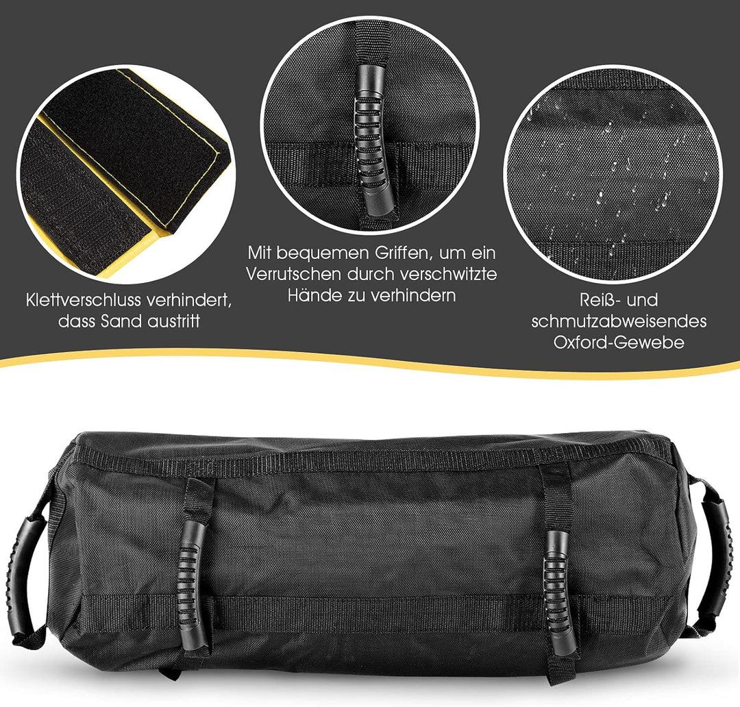 GOPLUS Gewichtssandsäcke Einstellbar, Trainingssandsack inkl. 6 x 4,5 kg Sandsack 6 Gummigriffe und