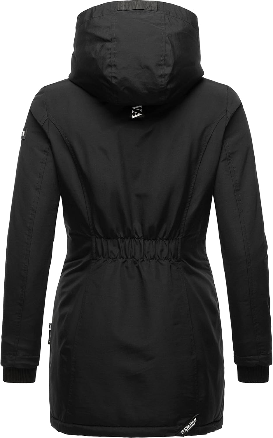 Navahoo Damen Warmer Winter Kurzmantel Blizzardstorm XS-3XL S Schwarz, S Schwarz