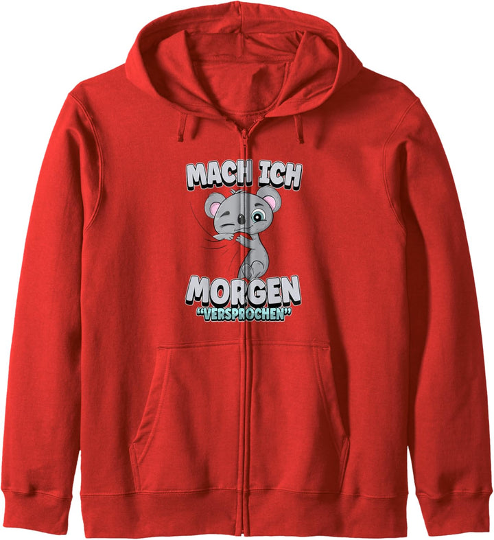 Mach ich morgen versprochen - Koala Koalabär Müde Kapuzenjacke