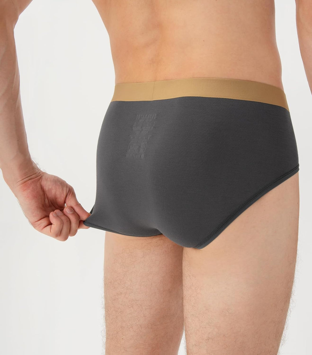 Separatec Herren Boxershorts 4er Pack Doppelbeutel Dual Pouch, Bambus Unterhosen Männer, Stretcken H