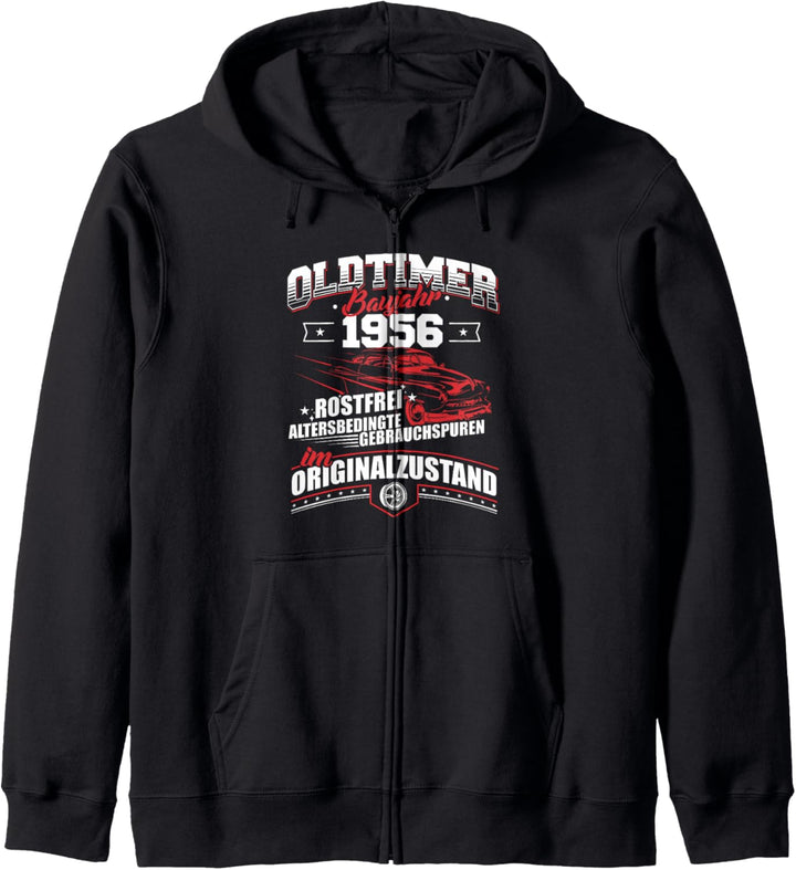 Oldtimer Baujahr 1956 Jahrgang Geburtsjahr Geburtstag Kapuzenjacke