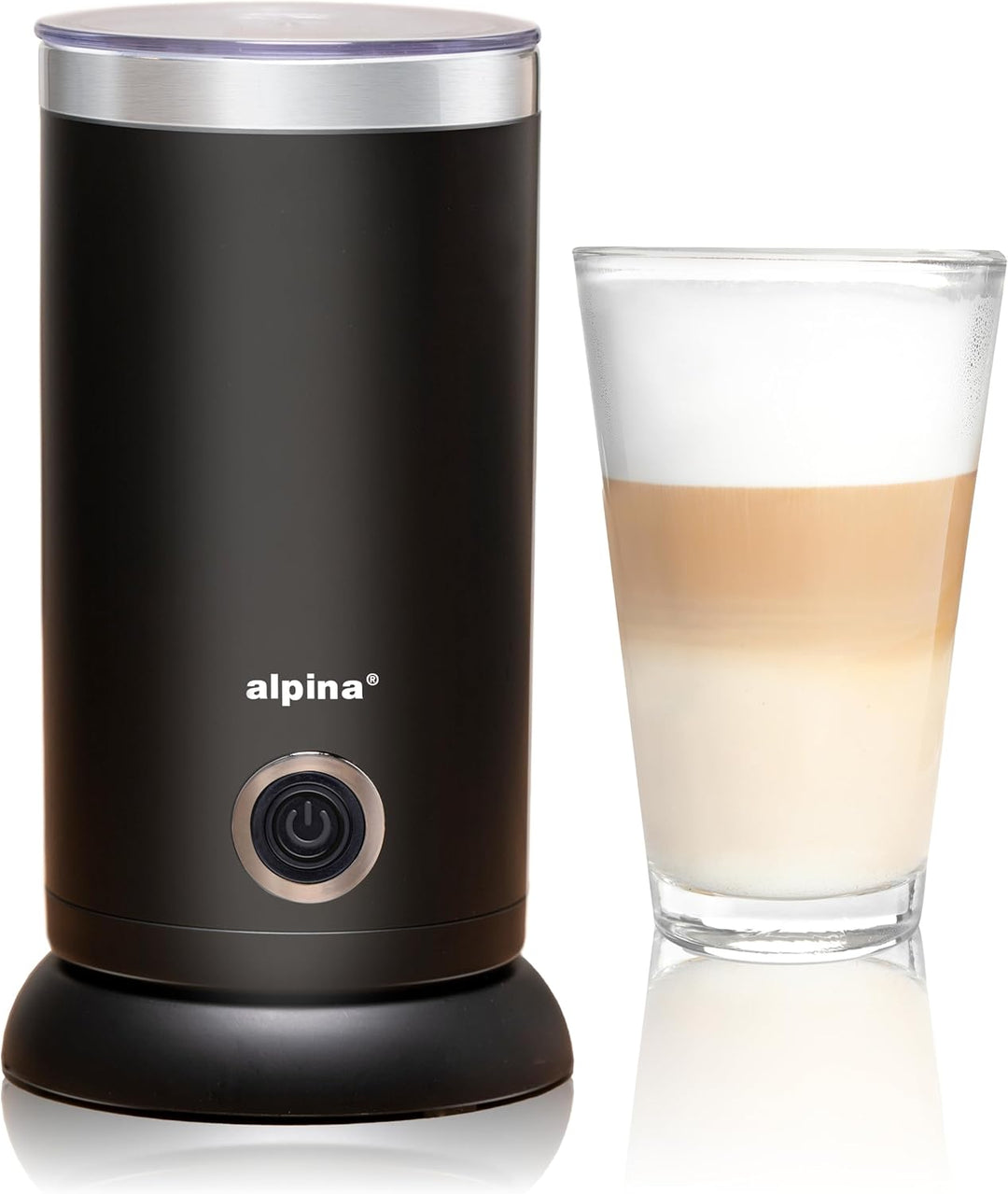 alpina Elektrischer Milchaufschäumer - 230V/450W - 3-in-1 Milchschäumer - Aufschäumer 300 ML - Kalte