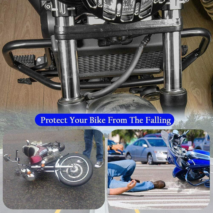 Schwarze Highway Bars für CMX500 Rebel 17-23, Motorrad Stahl Motorschutz Stossstange Sturzbügel Rahm