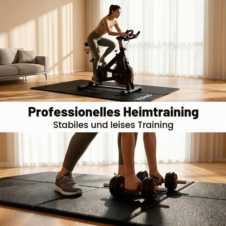 Yoleo Faltbare Bodenschutzmatte-160x75cm Laufband Matte, Schalldämmend Rutschfester Bodenschutz für