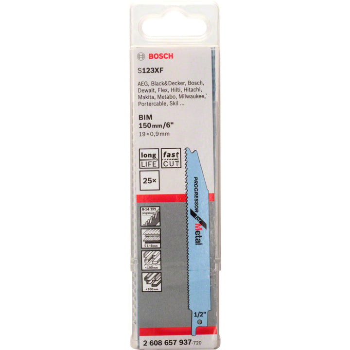 Bosch Professional 2608657937 Säbelsägeblätter - S 123 XF, 25 teilig