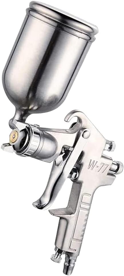 ANCLLO W-77 HVLP Sprühkopf mit 3,0 mm Düse, 400 ml, Silber, Edelstahl und Aluminium