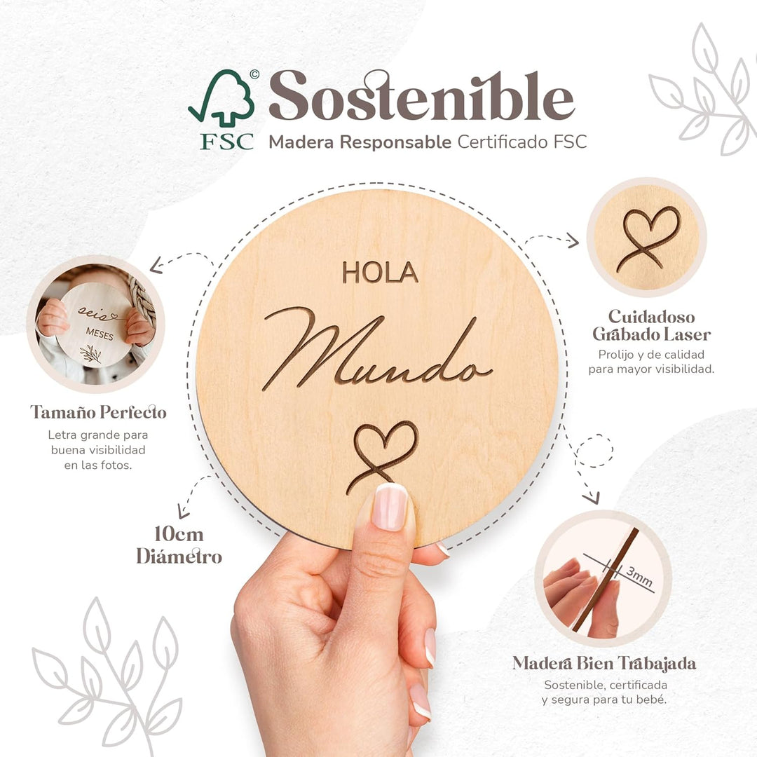 Spanish Meilensteinkarten Baby
