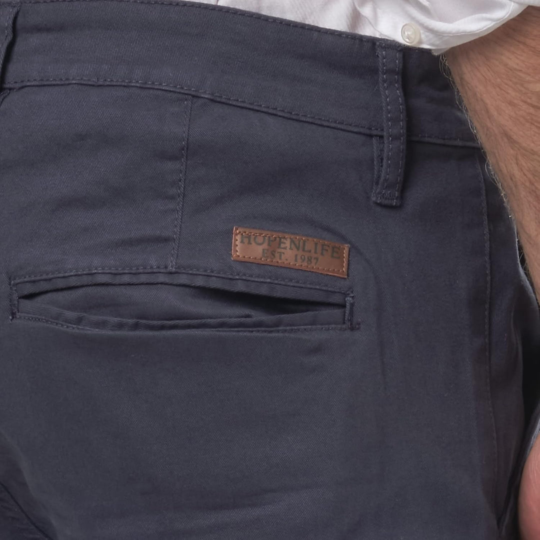 HOPENLIFE Herren Nara Navy 40 Klassische Hose, Marineblau, 38