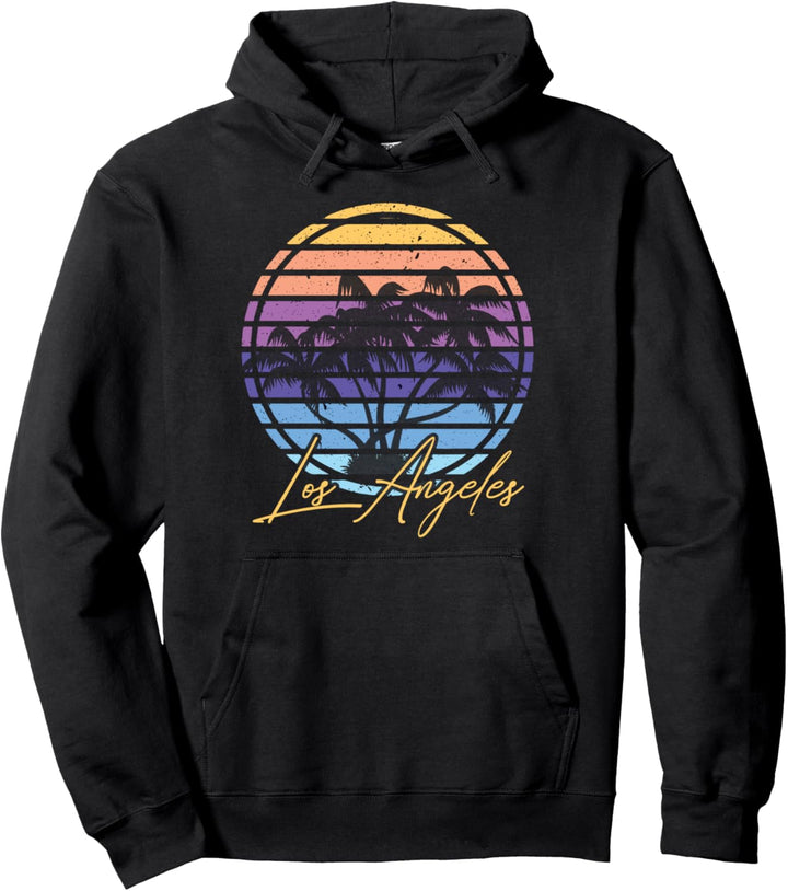 Los Angeles Palmen aus Kalifornien LA Retro Pullover Hoodie