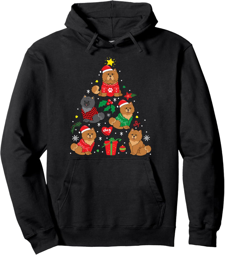 Chow Chow Weihnachten Hundebaum Lustiges Geschenk Pullover Hoodie