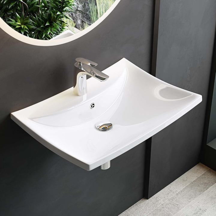 Mai &amp; Mai Aufsatzwaschbecken Brüssel709 mit Nano-Beschichtung Lotus-Effekt in weiss aus Keramik 1 Ar