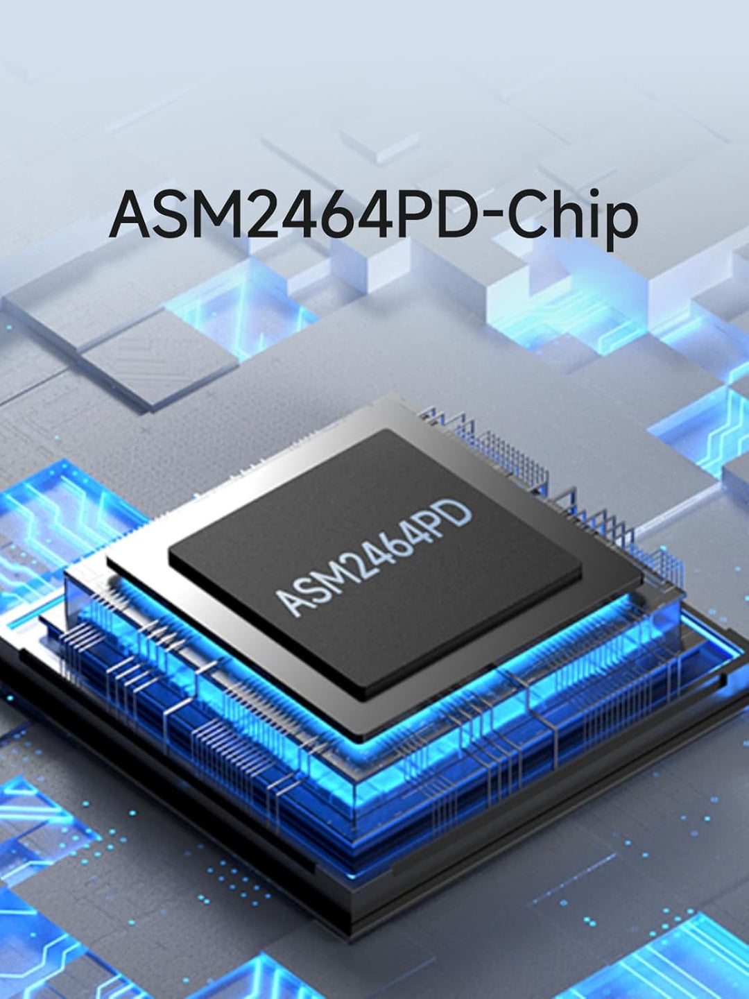 Hagibis M.2 NVMe SSD-Gehäuse, 40 Gbit/s USB4 SSD-Gehäuse mit LED-Display, USB4-Kabel, PCIe3.0x4, Alu